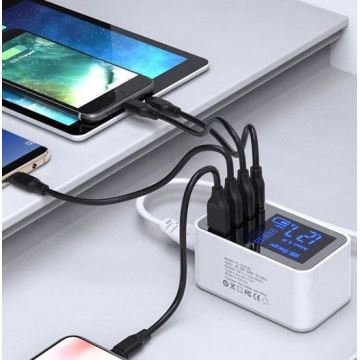 Nabíjecí stanice 3xUSB A + 1xUSB C