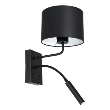 Nástěnná lampa ARDEN 1xE27/60W+1xG9/8W/230V černá/bílá