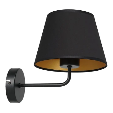 Nástěnná lampa ARDEN 1xE27/60W/230V černá/zlatá