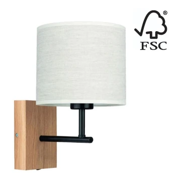 Nástěnná lampa BOHO 1xE27/25W/230V dub – FSC certifikováno