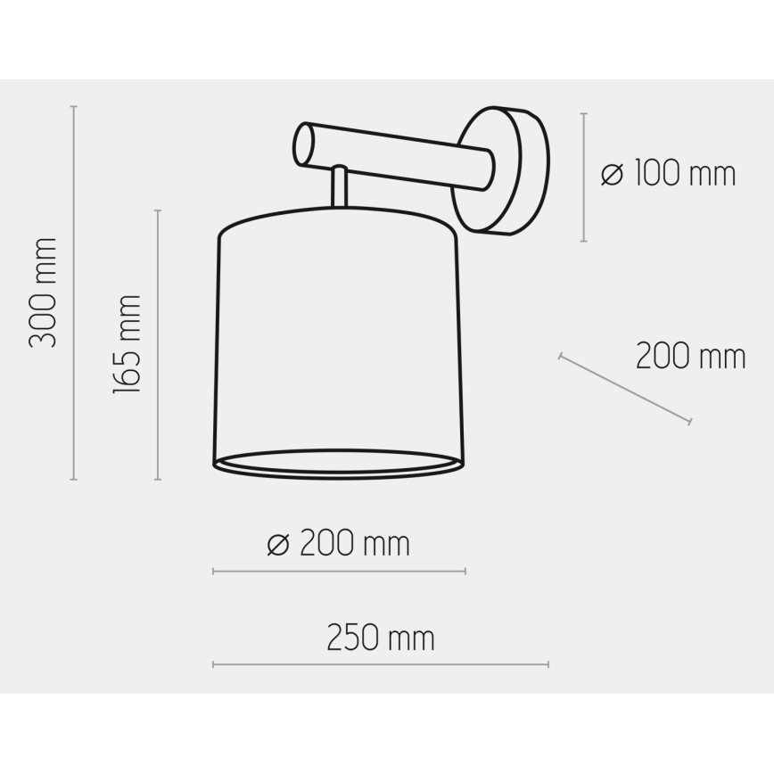 Nástěnná lampa DEVA 1xE27/60W/230V bílá/dřevo