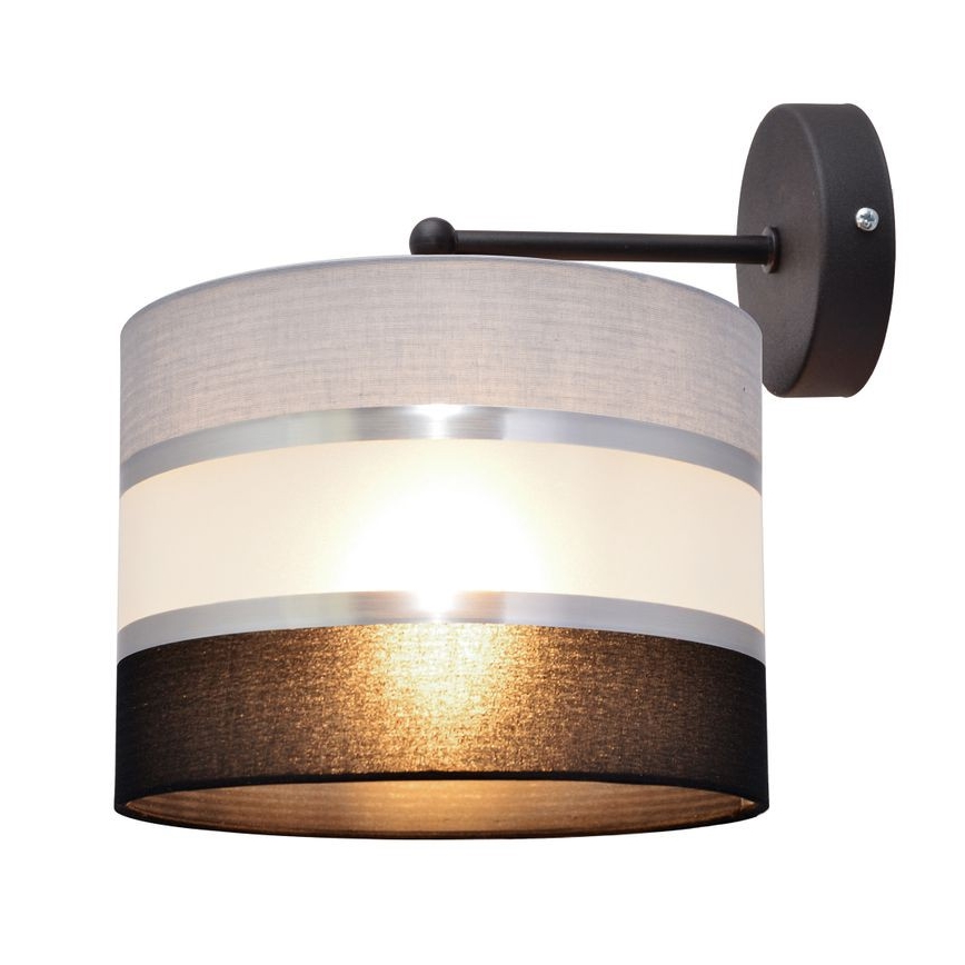 Nástěnná lampa HELEN 1xE27/60W/230V černá/šedá/stříbrná