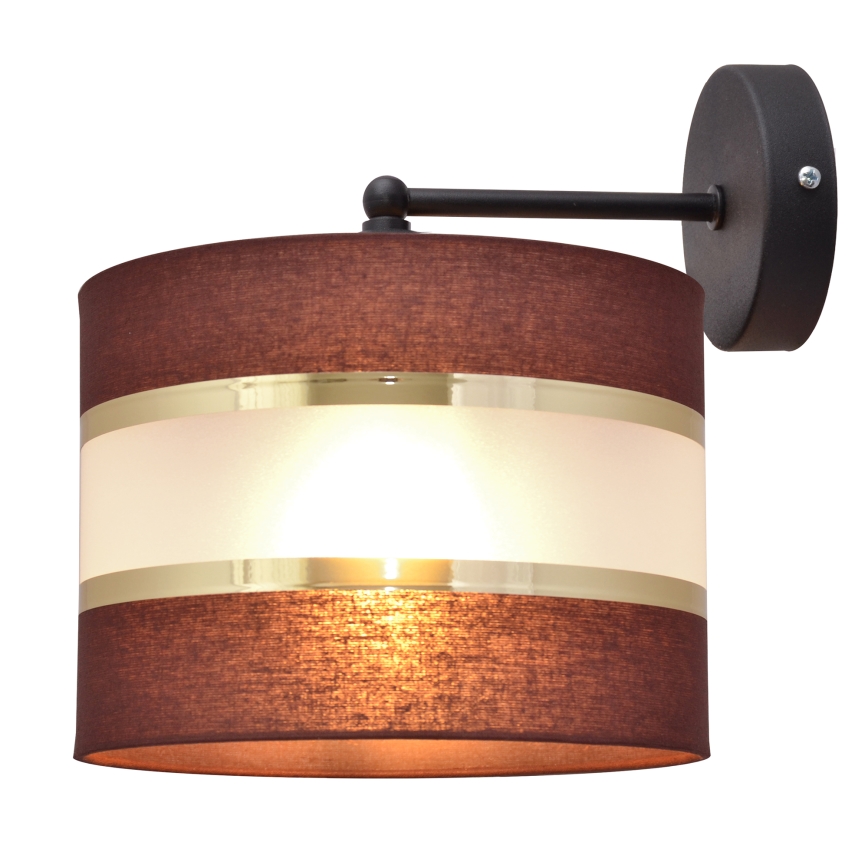 Nástěnná lampa HELEN 1xE27/60W/230V hnědá/černá/zlatá