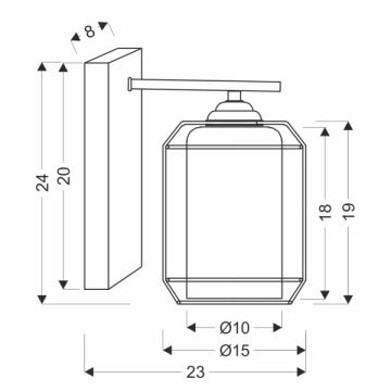 Nástěnná lampa JONERA 1xE27/40W/230V černá