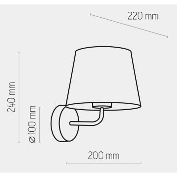 Nástěnná lampa MAJA 1xE27/15W/230V šedá