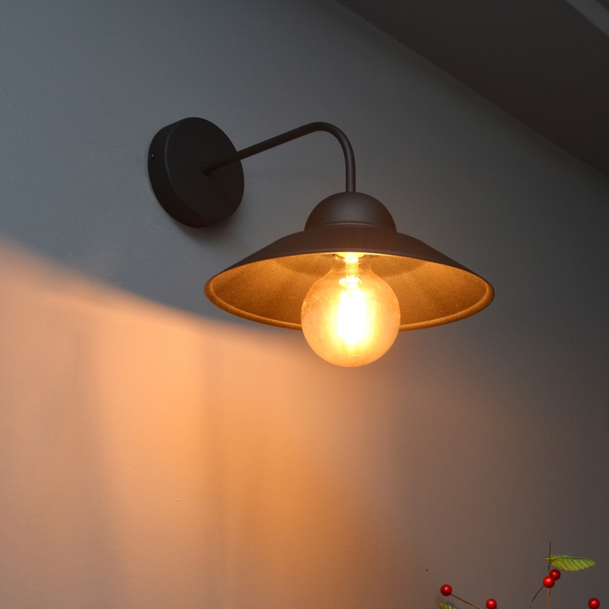 Nástěnná lampa SORAPIS 1xE27/15W/230V černá
