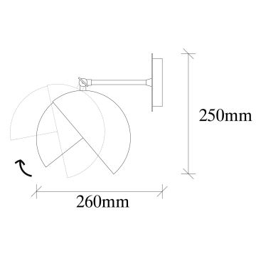 Nástěnné bodové svítidlo BERCESTE 1xE27/40W/230V