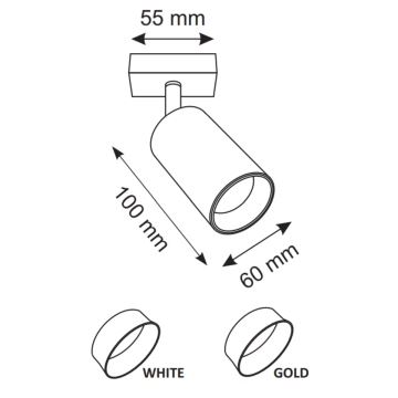 Nástěnné bodové svítidlo MARIBEL 1xGU10/10W/230V bílá