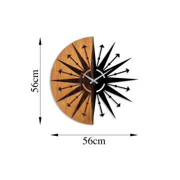 Nástěnné hodiny pr. 56 cm 1xAA dřevo/kov