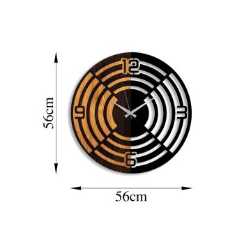 Nástěnné hodiny pr. 56 cm 1xAA dřevo/kov