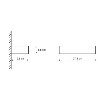 Nástěnné svítidlo CEGIELKA 1xE14/12W/230V sádra/bílá