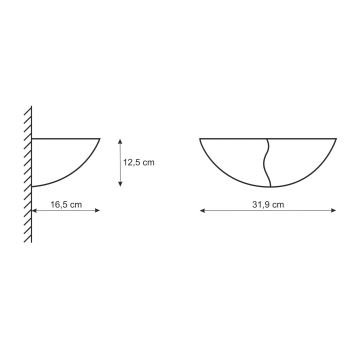 Nástěnné svítidlo FALA 1xE14/12W/230V sádra/bílá