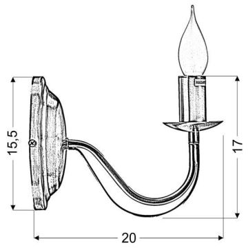 Nástěnné svítidlo MUZA 1xE14/40W/230V