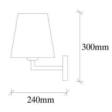 Nástěnné svítidlo PROFIL 1xE27/60W/230V