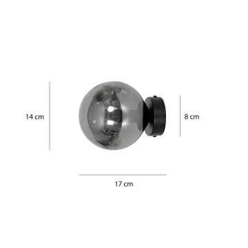 Nástěnné svítidlo ROSSI 1xE14/10W/230V černá/šedá