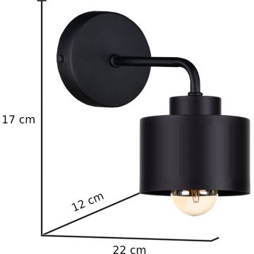 Nástěnné svítidlo SIMPLY BLACK 1xE27/60W/230V
