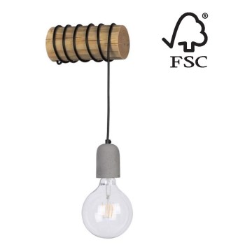 Nástěnné svítidlo TRABO 1xE27/25W/230V borovice – FSC certifikováno