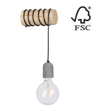 Nástěnné svítidlo TRABO 1xE27/60W/230V borovice – FSC certifikováno