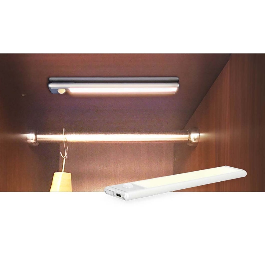 LED Nabíjecí osvětlení skříně se senzorem pohybu LED/1W/1100 mAh 3000K