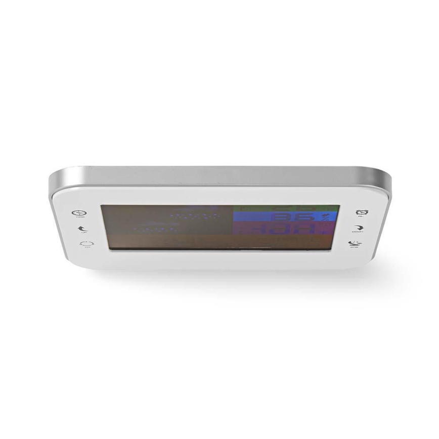 Meteostanice s barevným LCD displejem 230V bílá