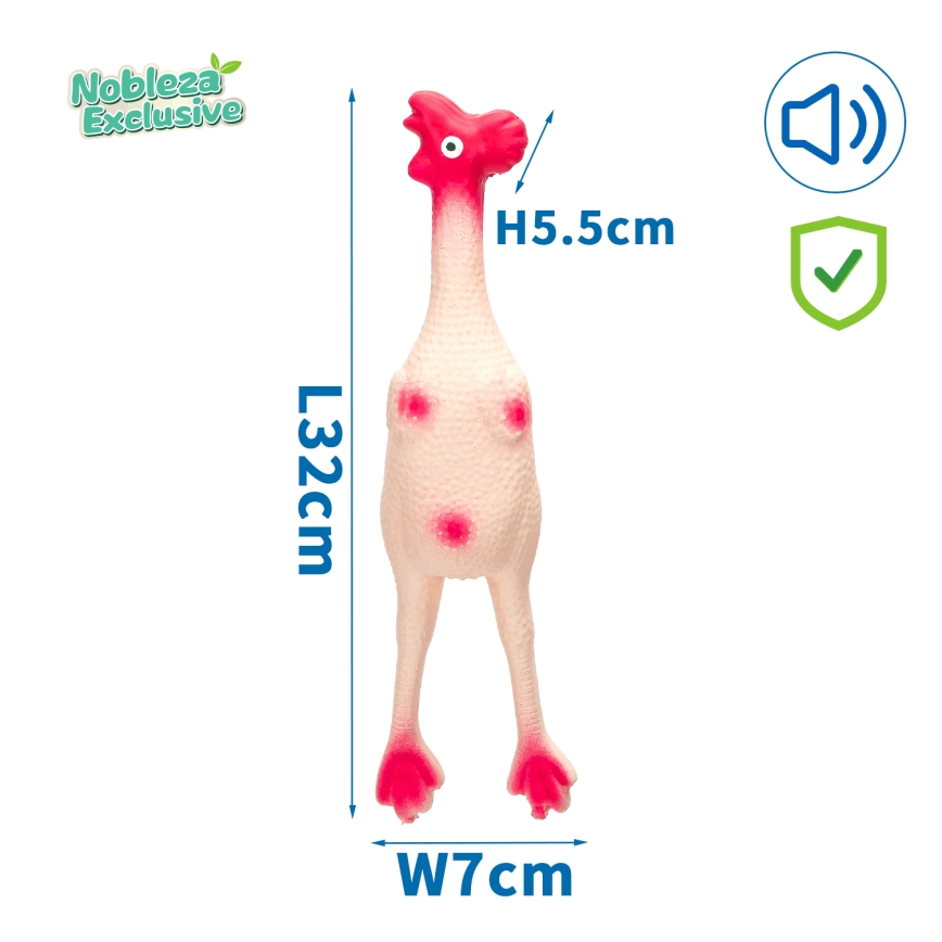 Nobleza - Pískací hračka pro psy kuře