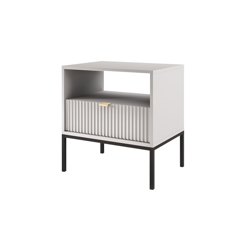 Noční stolek NOVA 56x54 cm šedá/černá