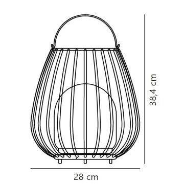 Nordlux - LED Stmívatelné venkovní přenosné svítidlo JIM TO-GO LED/3W/5V IP54 černá