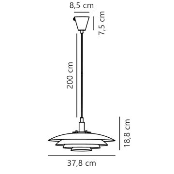 Nordlux - Lustr na lanku BRETAGNE 1xG9/25W/230V antracit