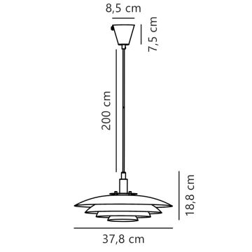 Nordlux - Lustr na lanku BRETAGNE 1xG9/25W/230V bílá