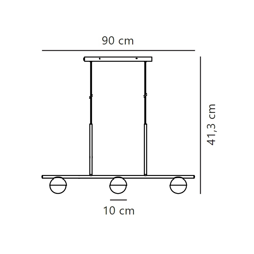 Nordlux - Lustr na lanku CONTINA 3xG9/5W/230V černá