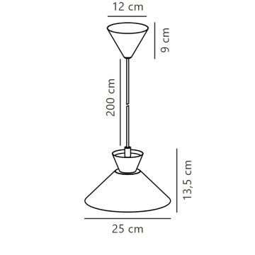 Nordlux - Lustr na lanku DIAL 1xE27/40W/230V pr. 25 cm černá