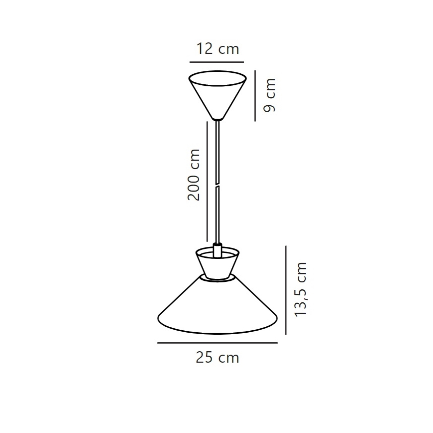 Nordlux - Lustr na lanku DIAL 1xE27/40W/230V pr. 25 cm černá