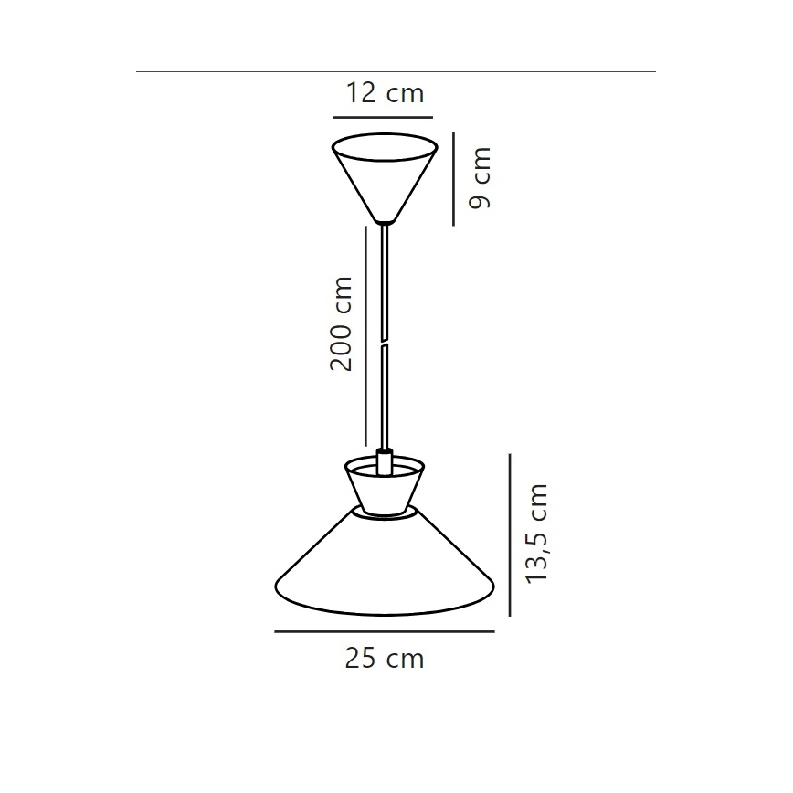 Nordlux - Lustr na lanku DIAL 1xE27/40W/230V pr. 25 cm bílá