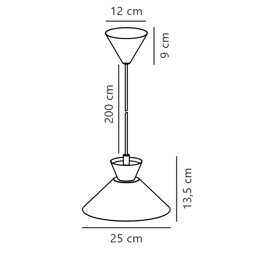 Nordlux - Lustr na lanku DIAL 1xE27/40W/230V pr. 25 cm žlutá