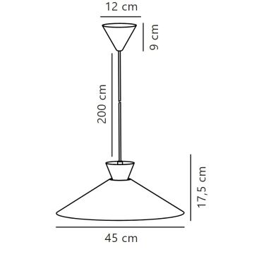 Nordlux - Lustr na lanku DIAL 1xE27/40W/230V pr. 45 cm bílá