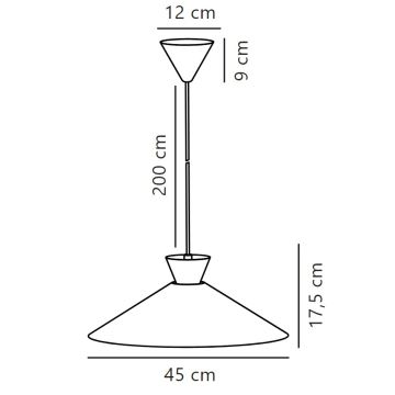 Nordlux - Lustr na lanku DIAL 1xE27/40W/230V pr. 45 cm černá