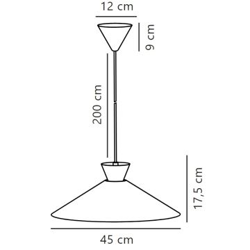 Nordlux - Lustr na lanku DIAL 1xE27/40W/230V pr. 45 cm šedá