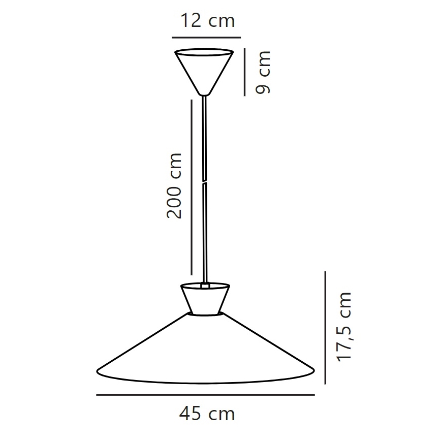 Nordlux - Lustr na lanku DIAL 1xE27/40W/230V pr. 45 cm šedá