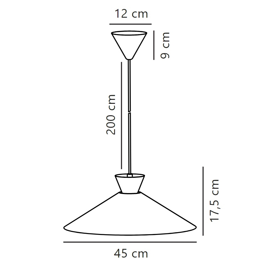 Nordlux - Lustr na lanku DIAL 1xE27/40W/230V pr. 45 cm žlutá