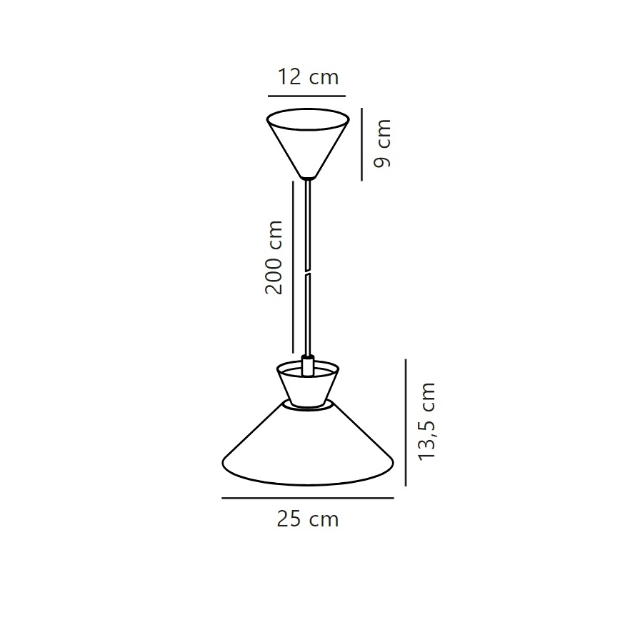 Nordlux - Lustr na lanku DIAL 1xE27/40W/230V pr. 25 cm šedá