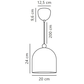 Nordlux - Lustr na lanku GASTON 1xE27/40W/230V zelená/bílá