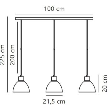 Nordlux - Lustr na lanku POP 3xE27/40W/230V černá/zlatá