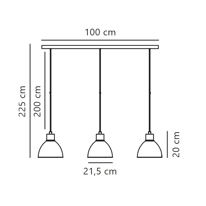 Nordlux - Lustr na lanku POP 3xE27/40W/230V černá/zlatá