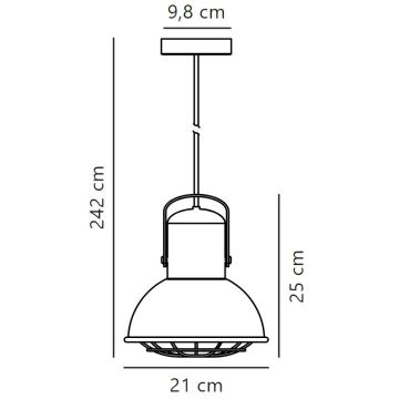 Nordlux - Lustr na lanku PORTER 1xE27/60W/230V