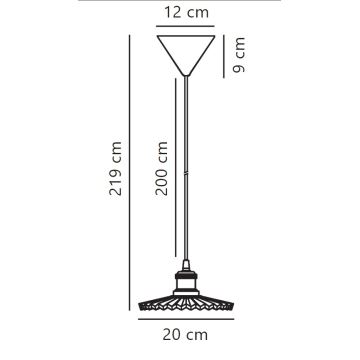 Nordlux - Lustr na lanku TORINA 1xE27/40W/230V pr. 20 cm