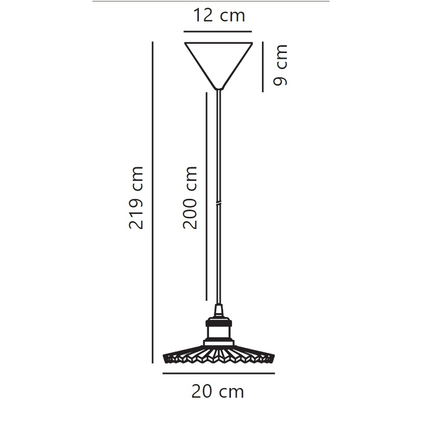 Nordlux - Lustr na lanku TORINA 1xE27/40W/230V pr. 20 cm