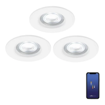 Nordlux - SADA 3x LED RGB Stmívatelné koupelnové podhledové svítidlo DON SMART LED/4,7W/230V 2200-6500K IP65