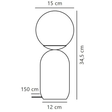 Nordlux - Stolní lampa NOTTI 1xE14/25W/230V černá