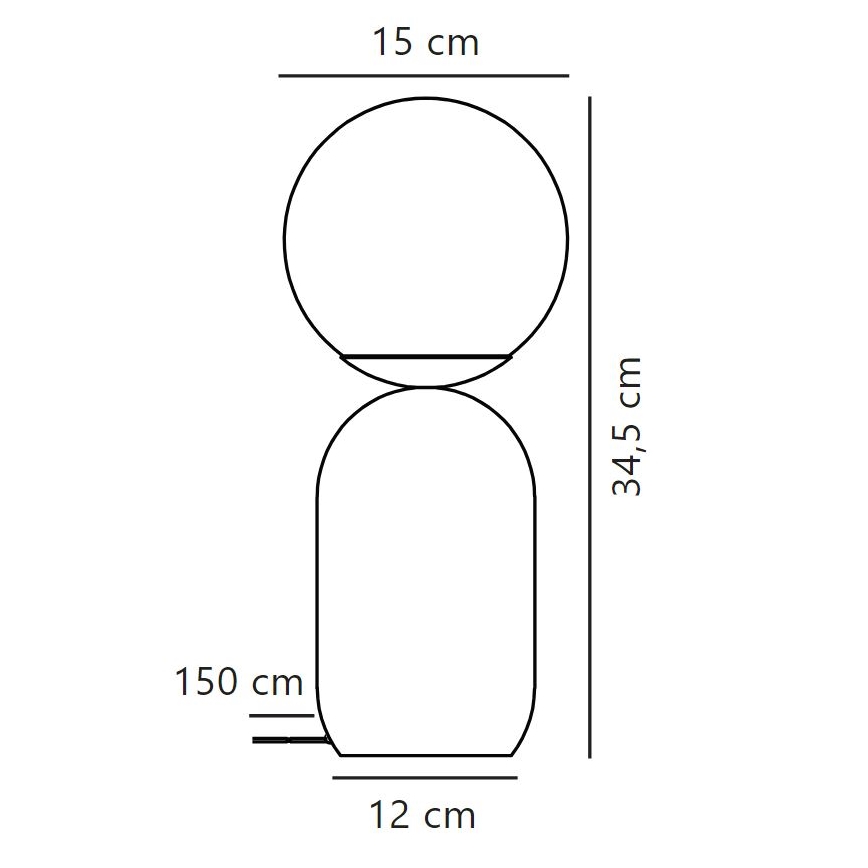 Nordlux - Stolní lampa NOTTI 1xE14/25W/230V černá