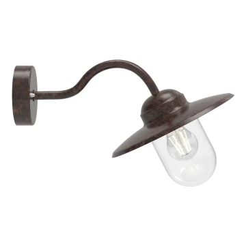 Nordlux - Venkovní nástěnná lampa LUXEMBOURG 1xE27/60W/230V IP54 hnědá/patina